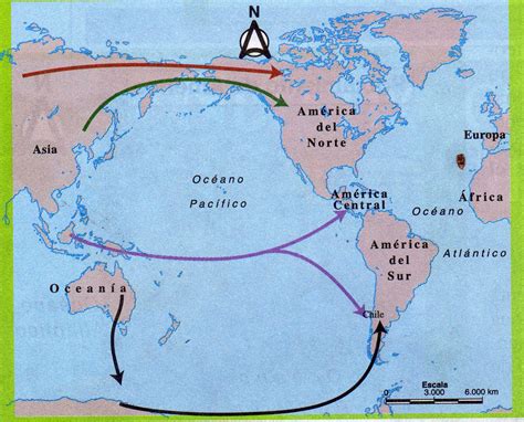 ♥ϟ Teoriαs Del Poblαmiento De Américα´☮ Rutas Del Poblamiento De