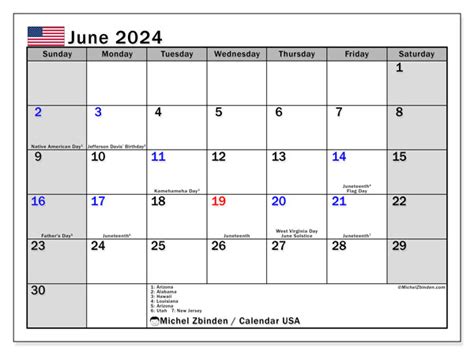 Free Printable June 2024 Calendar With Holidays - Inez Reggie