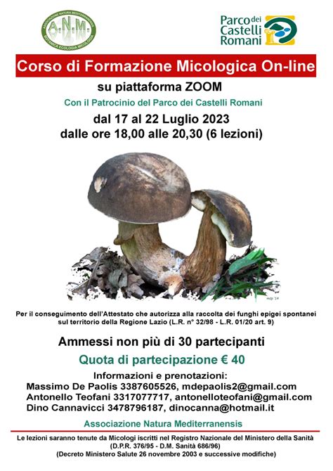 Corso Di Formazione Micologica