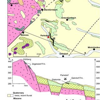 Geological Map A And Geological Cross Section B Of The