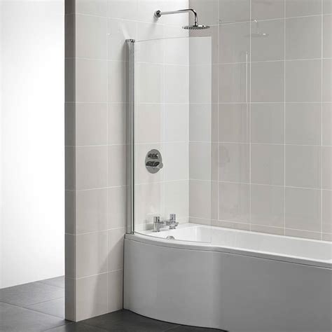 Ideal Standard Tempo Arc 820 X 1400mm Shower Bath Screen With Silver Frame