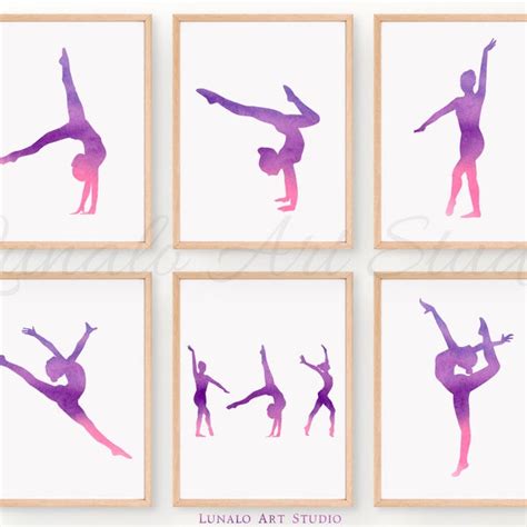 Gymnastics Wall Art Etsy