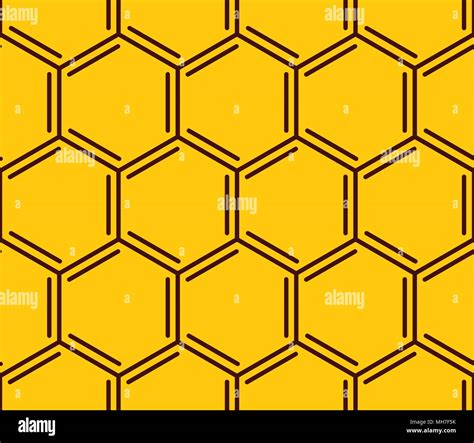 Vector Honeycomb Seamless Pattern Geometric Hexagonal Pattern On