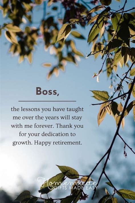 Farewell Wishes To Boss Who Is Leaving