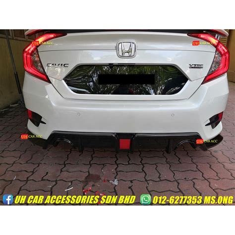 Honda Civic Fc Rear Bumper Diffuser Lip Lips Bodykit READY STOCK