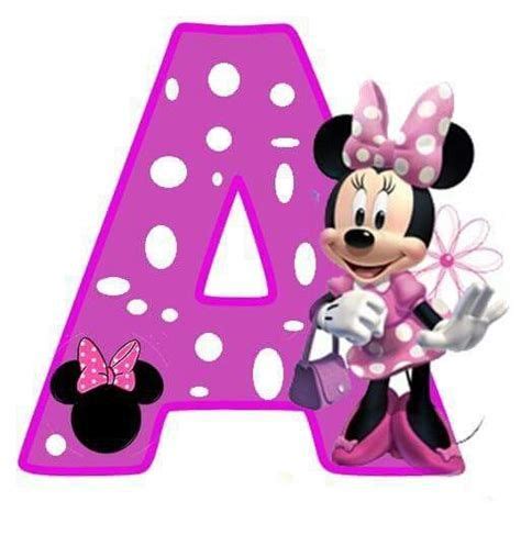 Mouse Alphabet Letters Minnie Minnie Mouse Pink Monogram Alphabet