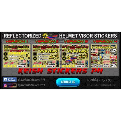 Reflectorized Helmet Visor Sticker Shopee Philippines