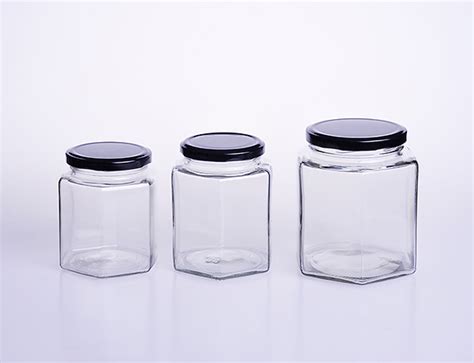 Hexagonal Glass Honey Jar Buy Honey Jar Honey Bottle Glass Jar