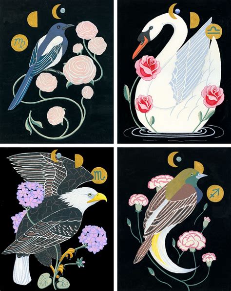 Bird Zodiac Jessica Fortner Illustration