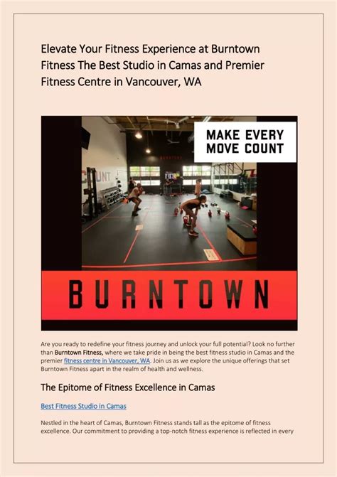 Ppt Elevate Your Fitness Experience At Burntown Fitness The Best