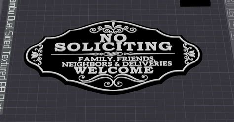 No Soliciting Sign By Wizard7741 Download Free Stl Model