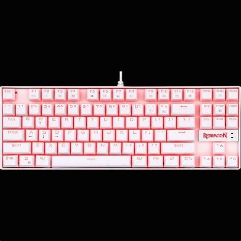 Teclado Kumara Lunar Branco Singlecolor Switch Outemu Blue Redragon