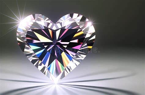 Heart Shaped Diamond Beautiful Sparkling Transparent Diamond Gemstone