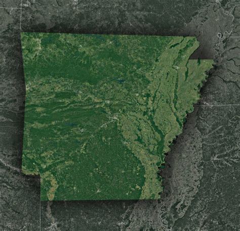 3d Topographic Map Of Arkansas Whiteclouds