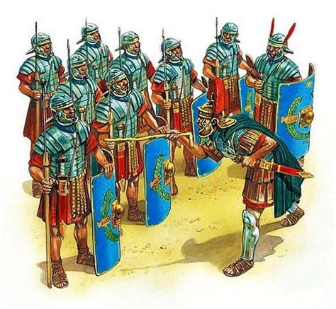 Centurion And Optio Instructing Legionaries Ancient Warfare Roman