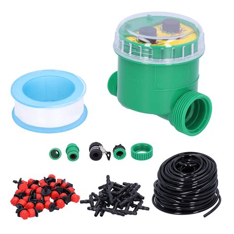 25m Drip Irrigation Kit Diy Automatic Timing Watering System For Garden Plant Flower