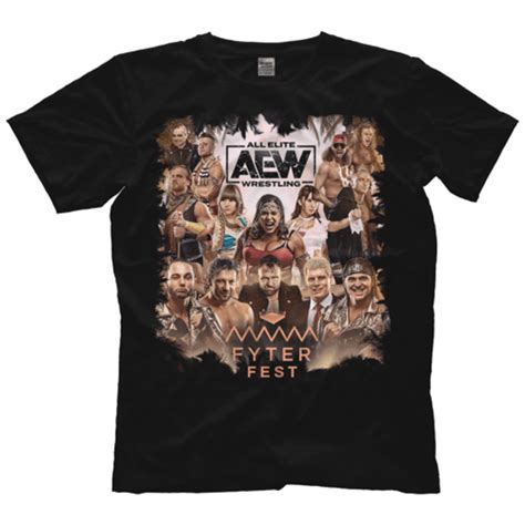 LICENSED Fyter Fest Full Talent AEW All Elite Wrestling Adult T Shirt