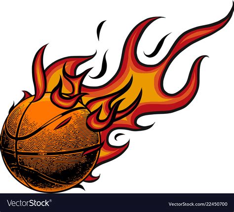 Basketball Fire Svg