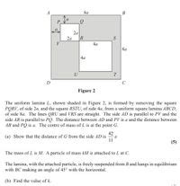 Answered The Uniform Lamina L Shown Shaded In Figure Is Formed By