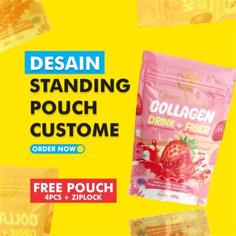 Jual Desain Kemasan Standing Pouch Produk Label Makanan Design Packagi ...