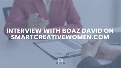 Interview With Boaz David on SmartCreativeWomen.com — Apparel ...