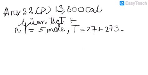 SOLVED One Mole Of An Ideal Gas At 300 K Is Expanded Isothermally From