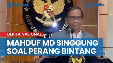 Mahfud Md Soal Pengakuan Ismail Bolong Perang Bintang Perwira Tinggi