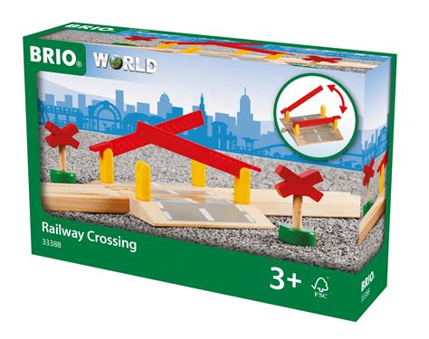 BRIO World Wooden Railway Train Set - Railway Crossing - Walmart.com ...