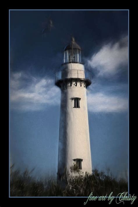 Fine Art Beach Scene Featuring The Historic Lighthouse At St Simons