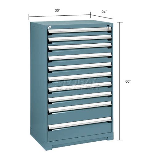 Rousseau Modular Storage Drawer Cabinet 36x24x60 10 Drawers 3 Sizes