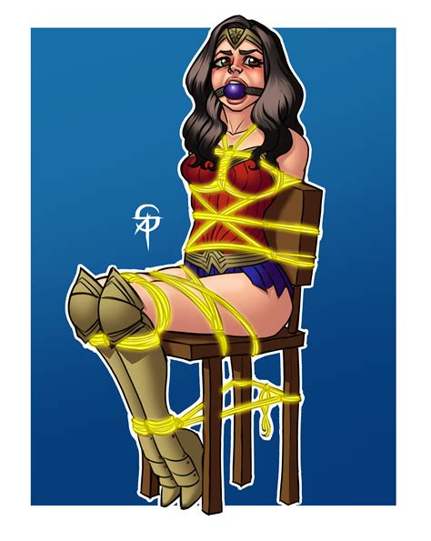 Rule 34 Ball Gag Bondage Chair Dc Dc Comics Diana Prince Gag Gagged