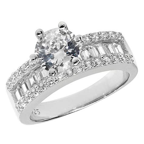 925 Sterling Silver Ladies Cz Ring Etsy