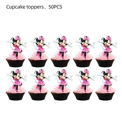 Disney Adornos Para Cupcakes Con Tem Tica De Minnie Mouse Suministros