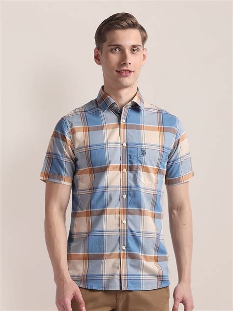 Buy U S Polo Assn Tartan Checked Pure Cotton Plaid Casual Shirt