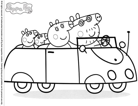 Peppa Pig Coloring Pages Christmas Printable Halloween Color Pepa Kids