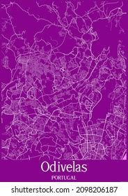 Purple Map Odivelas Portugal Stock Illustration 2098206187 | Shutterstock