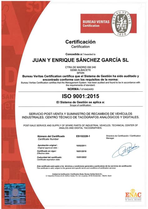 Calidad Certificado Iso Juanyenrique