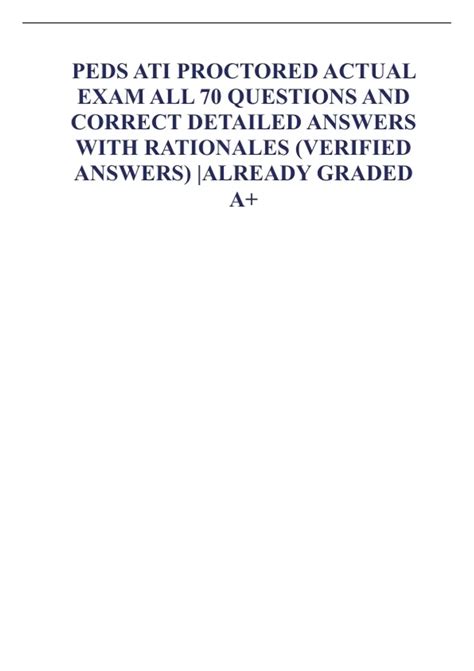 NGN ATI PEDIATRIC PROCTORED EXAM 2019 AND2023 NGN ATI PEDS PROCTORED