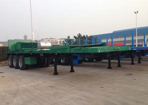 60ft B Double Interlink FlatBed Semi Trailer For Container And Tank