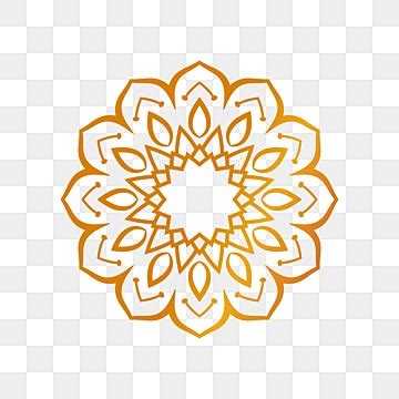 Mandala Art Design Golden Color Vector Mandala Art Golden Mandala