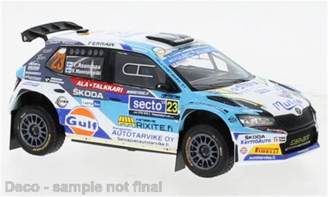 Modellautos Skoda Fabia 1 43 IXO Rally2 EVO No 23 WRC Rallye Finnland