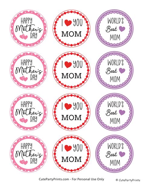 Mother’s Day Cupcake Toppers {FREE Printables}