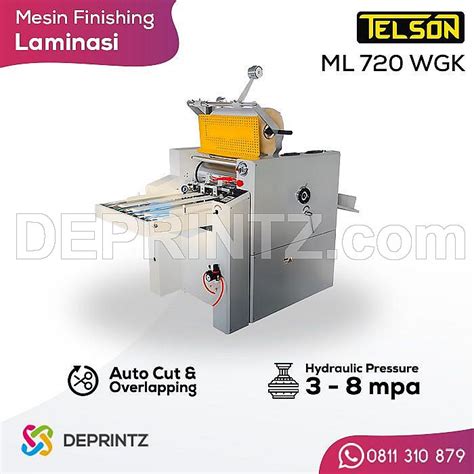 Distributor Jual Mesin Laminasi Telson Ml Wgk Untuk Laminasi