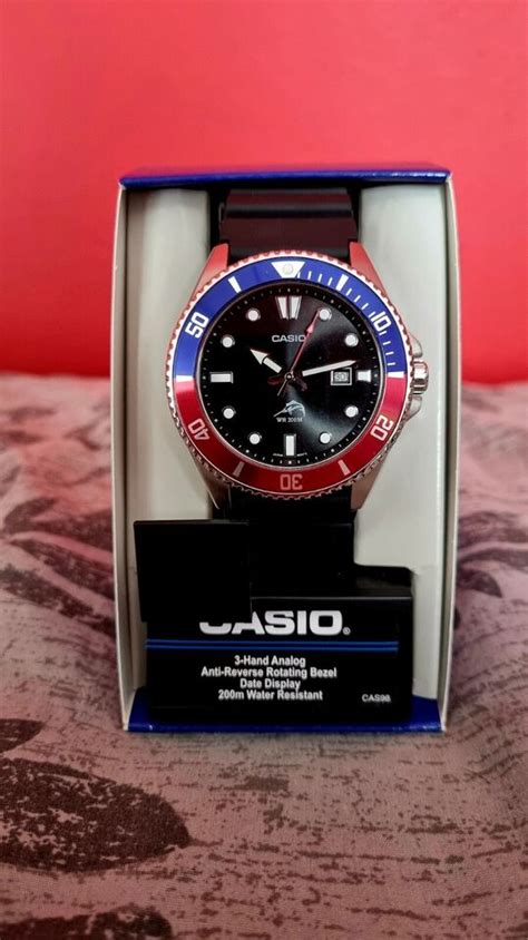 CASIO Duro Marlin Pepsi MDV 106B 1A2VCF Mens Divers Watch 200m New In