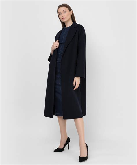 Max Mara Nina Navy Blue Wool Coat Nina Kup Online W Symbol