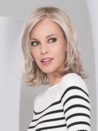 Blonde Monofilament 14 With Bangs Durable Synthetic Wigs