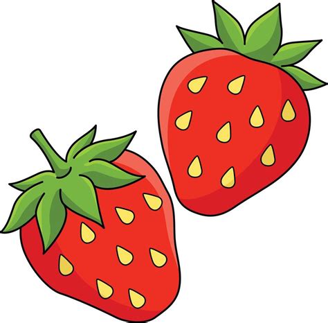 Fresa Fruta Dibujos Animados De Colores Clipart 21964590 Vector En Vecteezy