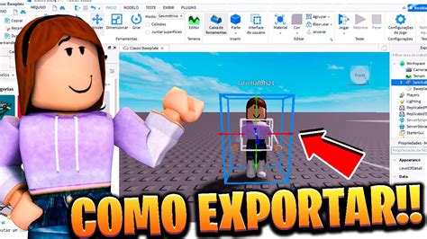 COMO EXPORTAR UM PERSONAGEM DO ROBLOX STUDIO YouTube