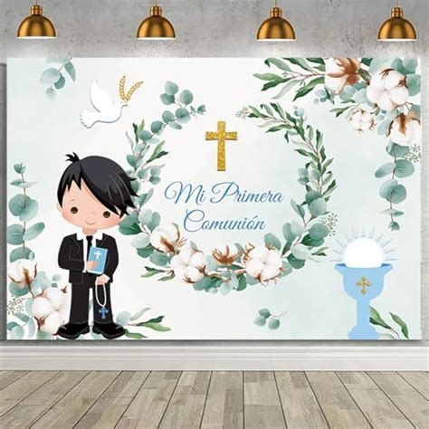 Amazon MEHOFOND 7x5ft Baptism Backdrop For Boy Greenery Mi