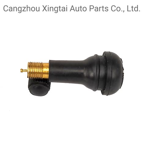 Tr415 Snap In Tubeless Rubber Tyre Valve With Zinc Alloy Valve Core